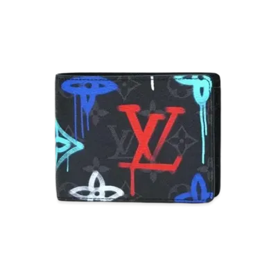 Louis Vuitton Multiple Wallet Monogram Eclipse LV Graffiti