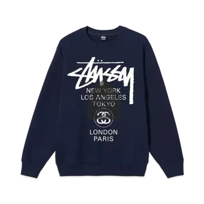 Stussy DSM WORLD TOUR CREW "Navy"