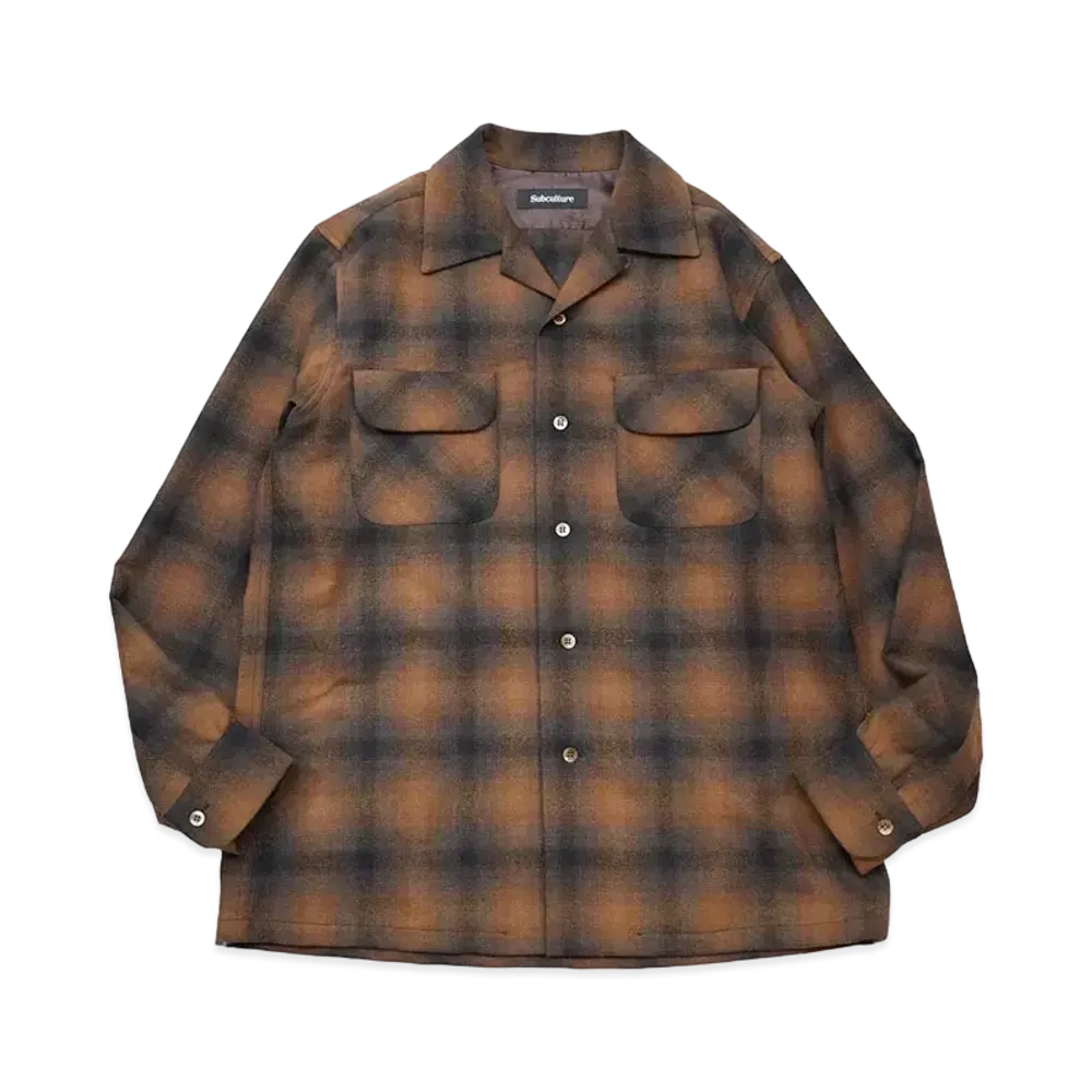 SubCulture Wool Check Shirt "Brown"