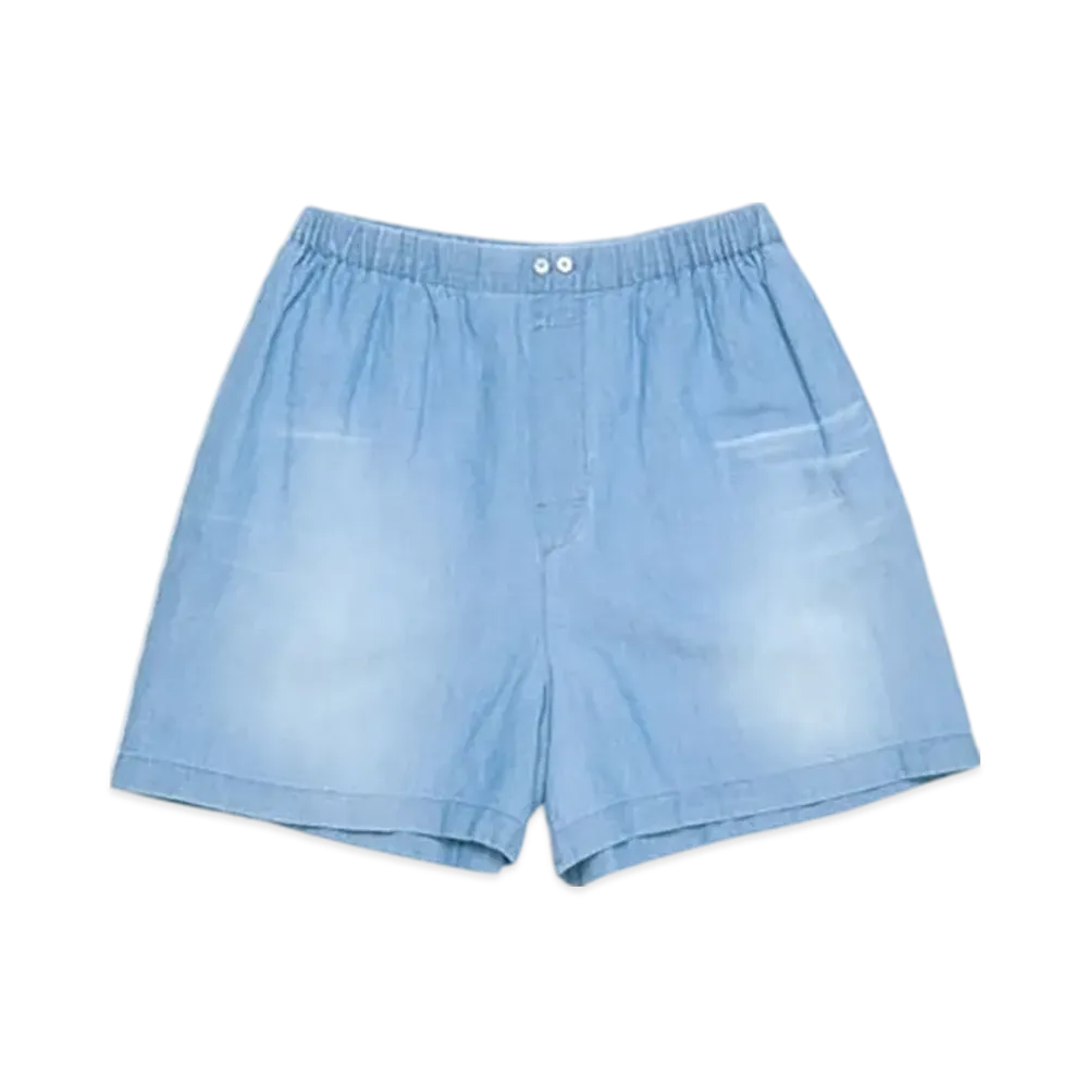 Acne Studios Shorts with logo stamp "Mid Blue"