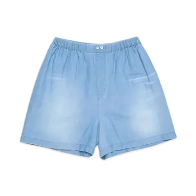 Acne Studios Shorts with logo stamp "Mid Blue"