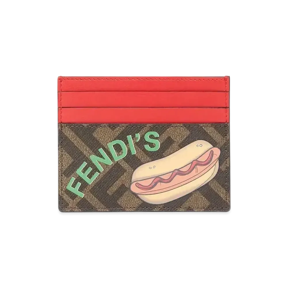FENDI FF Card Holder FF Canvas Printed "Multi Color"