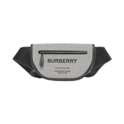 Burberry Small Horseferry Print Canvas Olympia Bum Bag "Black"