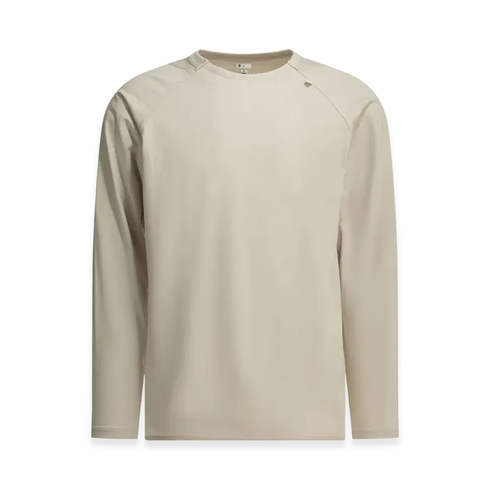 Goldwin Paneled Mesh L/S Crew-Neck T-Shirt "Beige"