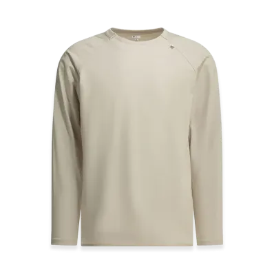 Goldwin Paneled Mesh L/S Crew-Neck T-Shirt "Beige"