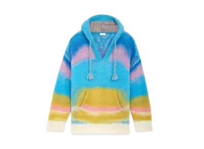 CELINE Artist Baja Jacquard In Brushed Mohair "Blue/Yellow"