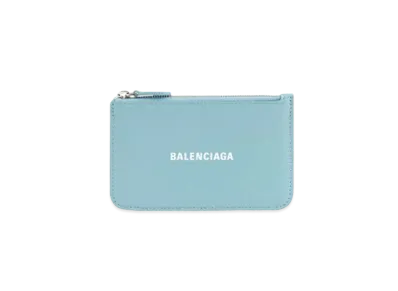 BALENCIAGA Cash Large Long Coin And Card Holder "Blue"