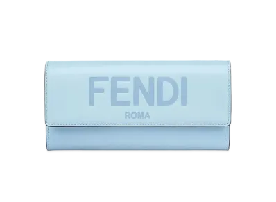 FENDI Continental Wallet Leather "Light Blue"