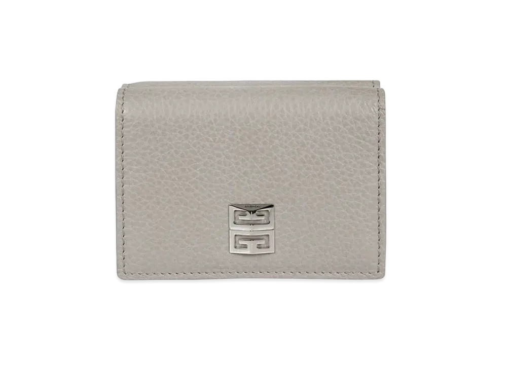GIVENCHY Compact Wallet in Grained Leather "Gray"