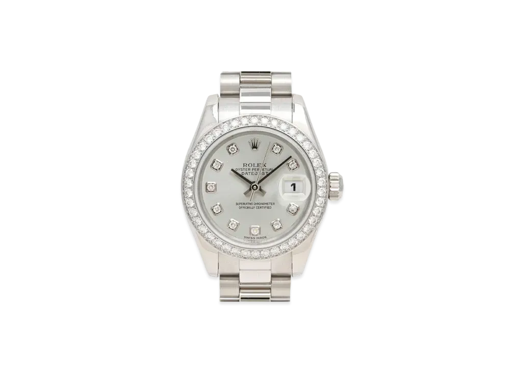 ROLEX Lady-Datejust 10P Diamonds "Silver/Platinum"