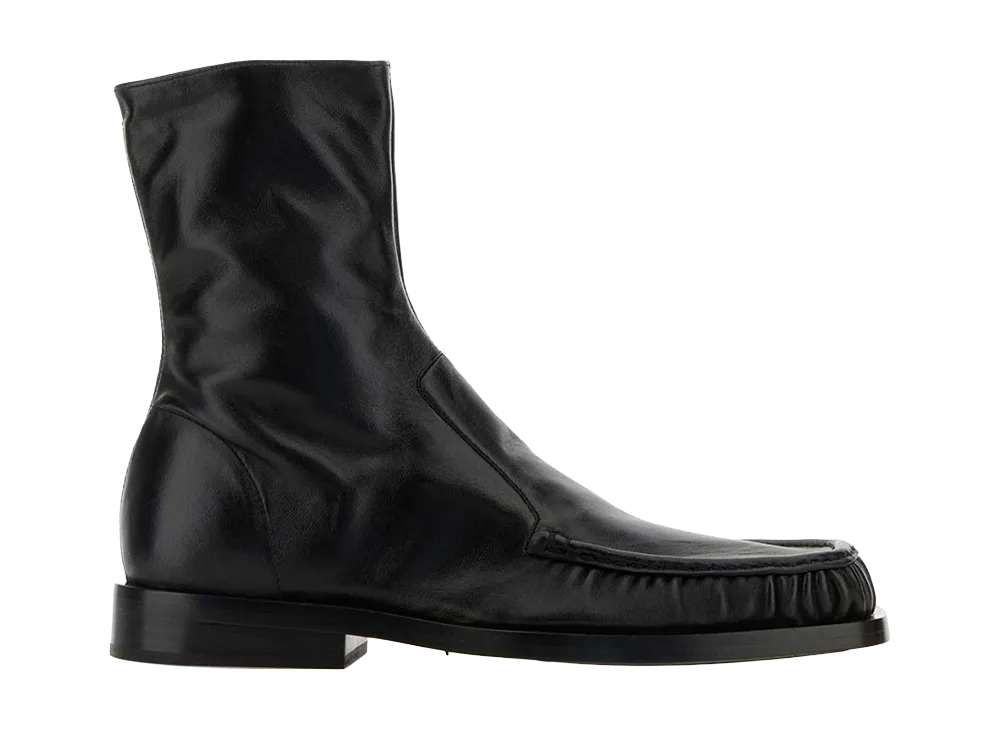 Jil Sander Leather Ankle Boots "Black"