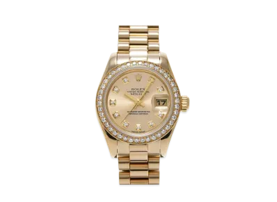 ROLEX Lady-Datejust 10P Diamonds "Champagne/Yellow Gold"