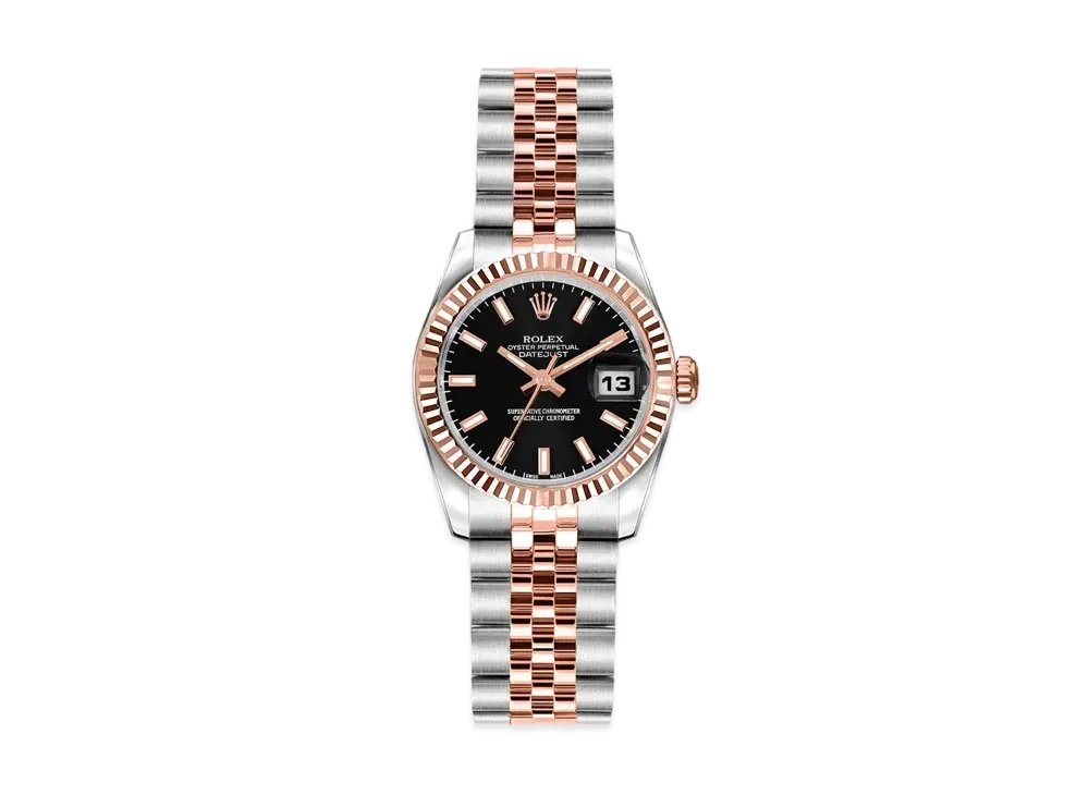 ROLEX Lady-Datejust "Black/Stainless Steel/Everose Gold"