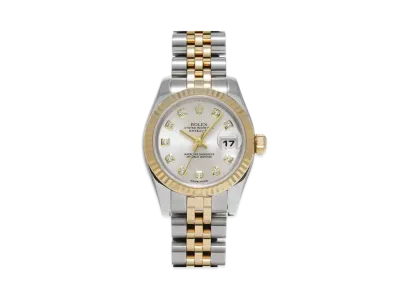 ROLEX Lady-Datejust 10P Diamonds "Silver/Stainless Steel/Yellow Gold"