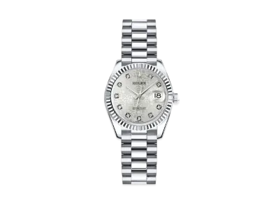 ROLEX Datejust 10P Diamonds "Silver/White Gold" 179179G