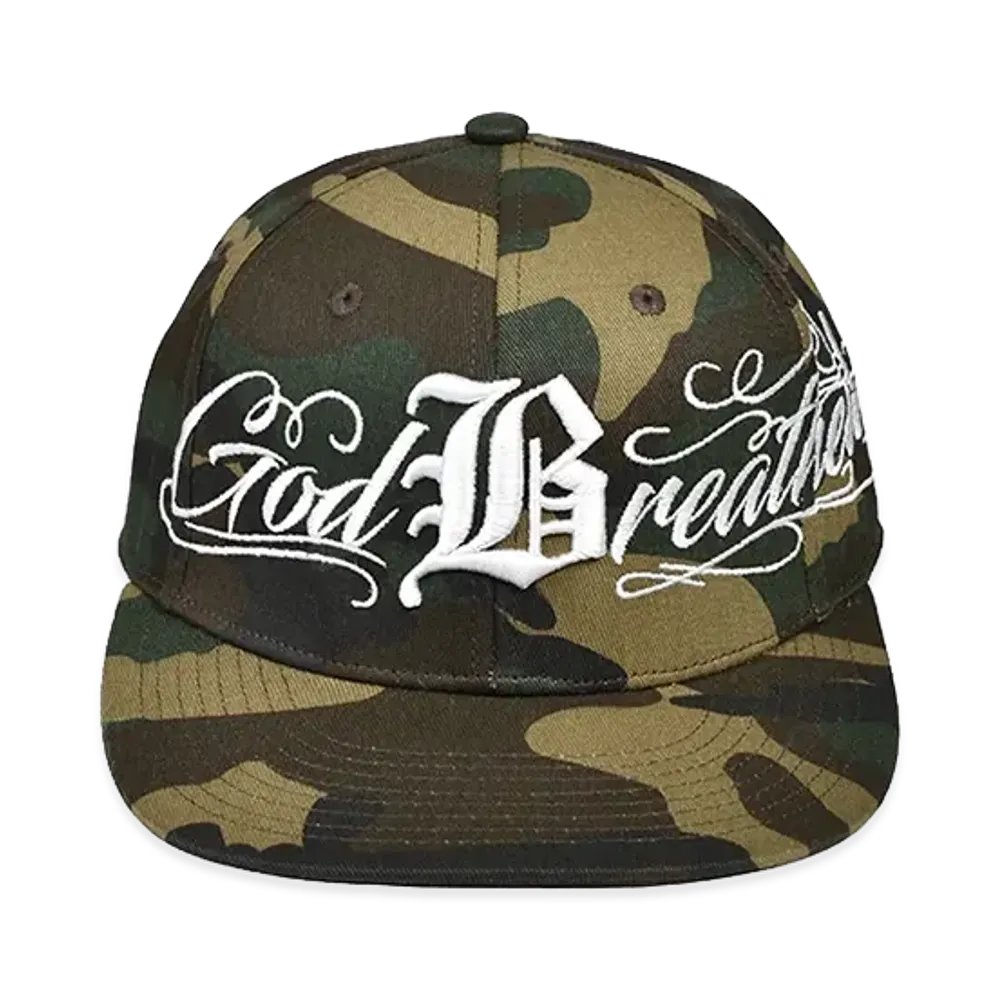 BREATH x NUBIAN x STUDIO 33 6 Panel Snapback Cap "Camo"