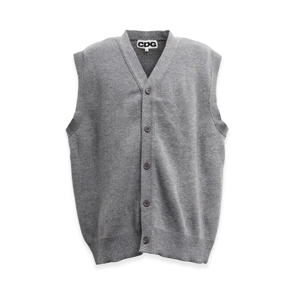 COMME des GARCONS CDG Oversized Cardigan Vest "Grey"