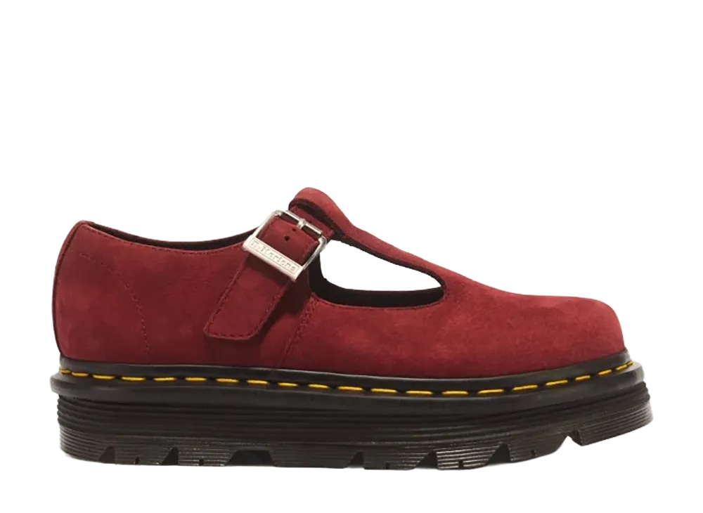 Dr.Martens Zebzag Mary Jane Shoes "Cherry Red"