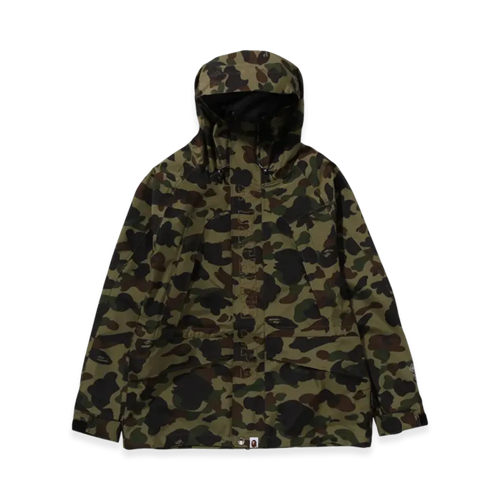 A BATHING APE Gore-Tex 1St Camo Snowboard Jacket "Green"