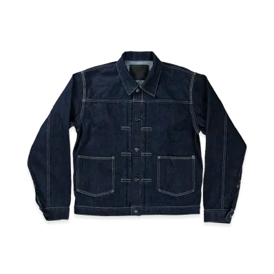 GDC x FULLCOUNT Classic Pleated Denim Jacket "Indigo Blue"