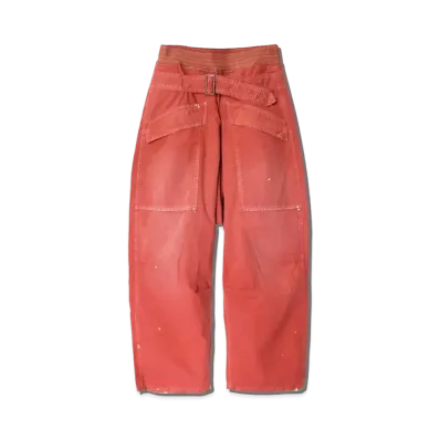 KAPITAL LIPSTOP AVIATOR SUITCUT PANTS "Red"