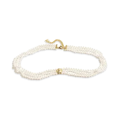 CHANEL Chain Belt Metal, Glass Pearls & Resin "Gold/Pearly White"