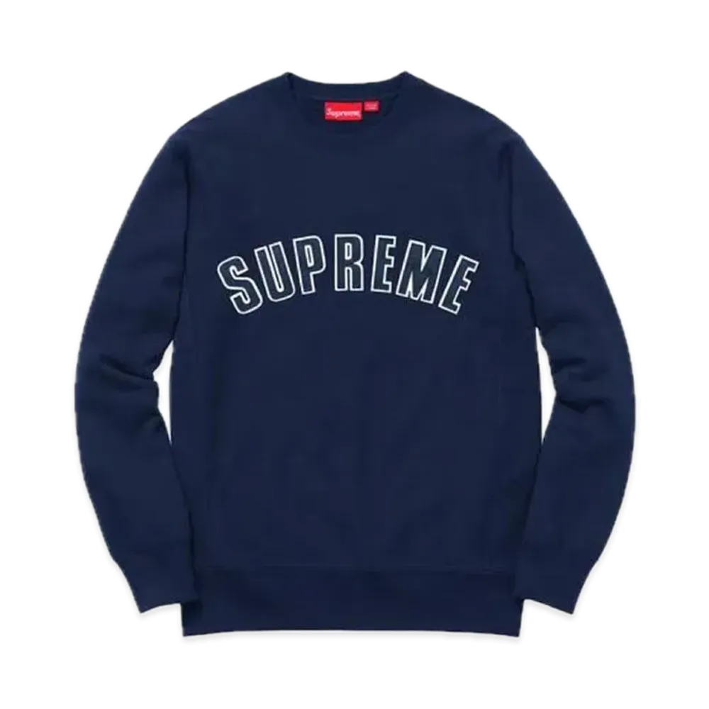 Supreme Arc Logo Crewneck "Navy"