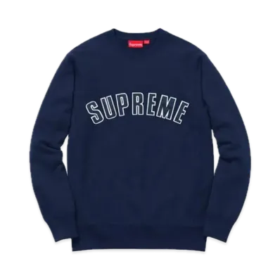 Supreme Arc Logo Crewneck "Navy"