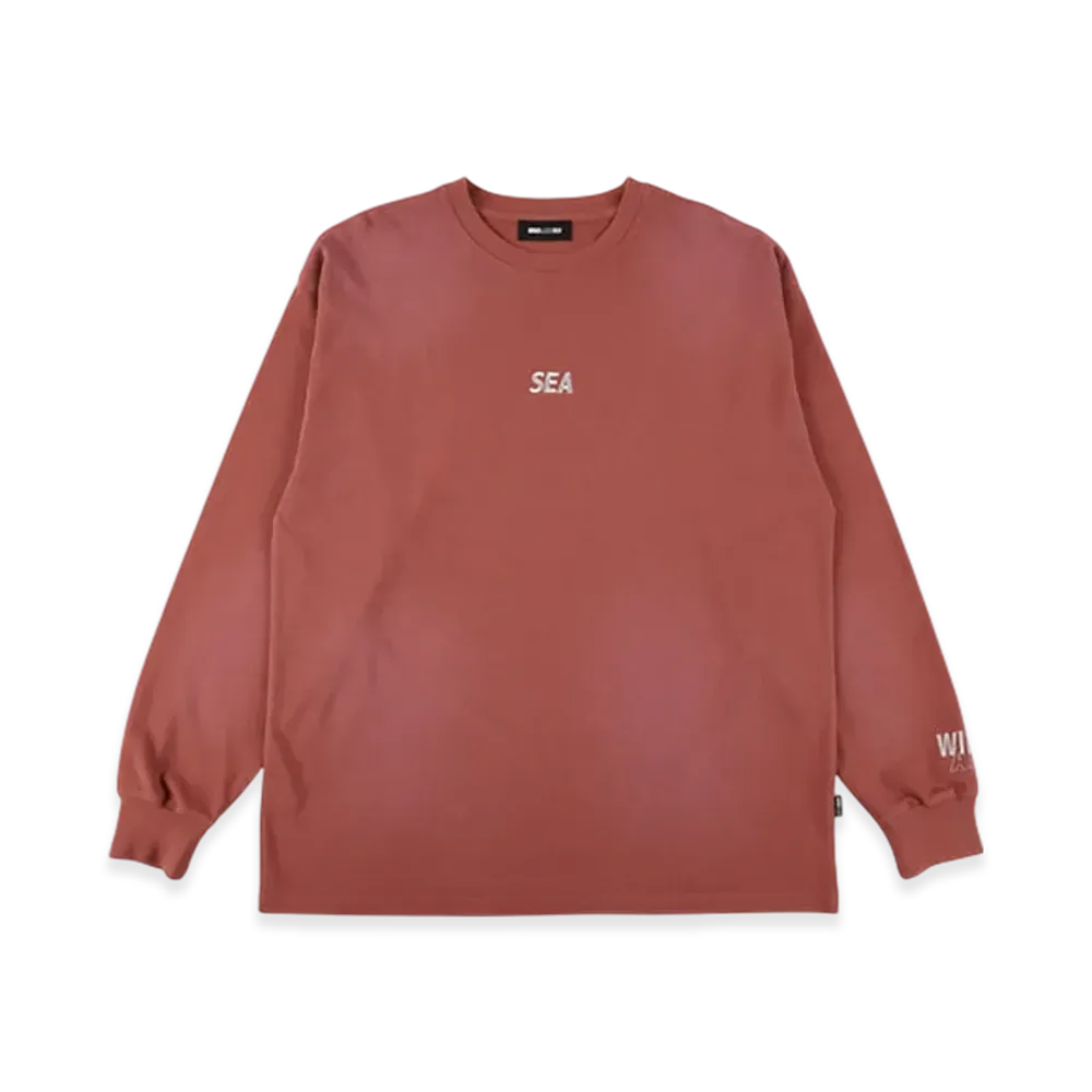 WIND AND SEA Sulfur Dyeing Logo L/S Tee "Red"