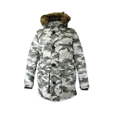 TOMMY HILFIGER Camouflage Padded Long Jacket "WhiteCamo"