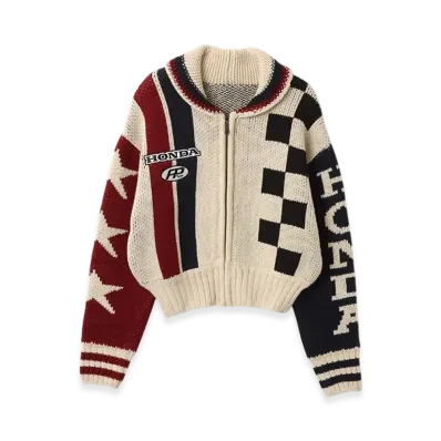 atmos pink x HONDA Zip Up Knit Blouson "White"