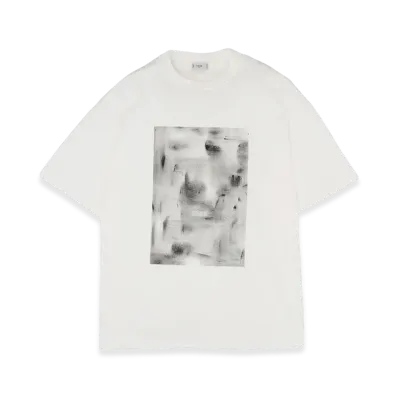 YOKE Abstract Hand Painted T-shirt "White"