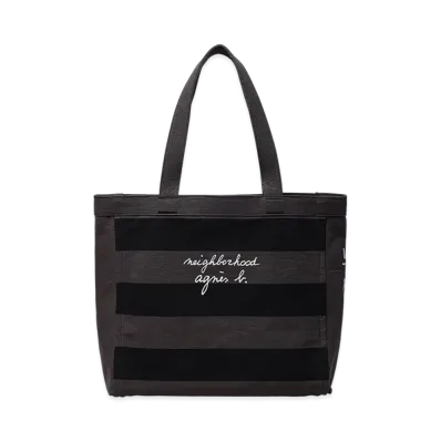 NEIGHBORHOOD x agnes b. Border Tote Bag "Gray"