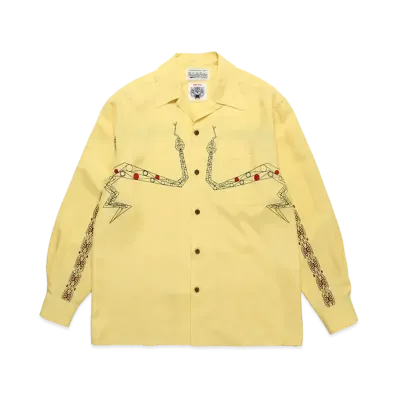 WACKO MARIA x WOLF'S HEAD / 50's Shirt "Yellow"