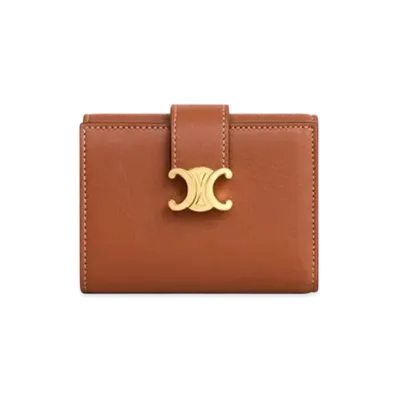 CELINE Fine Wallet Celine Victoire In Supple Calfskin "Tan"