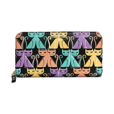MIU MIU Madras Cat Long Wallet