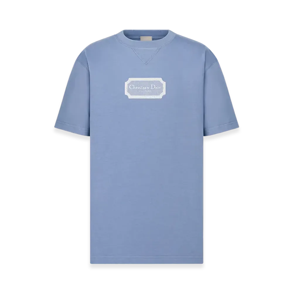 Dior Christian Dior Couture Relaxed-Fit Organic Jersey T-Shirt "Blue"