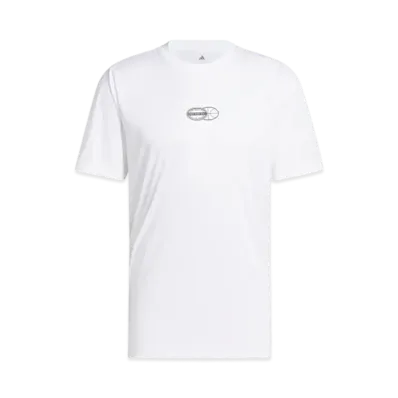 adidas Get Buckets Graphic Short Sleeve T-shirt "White"