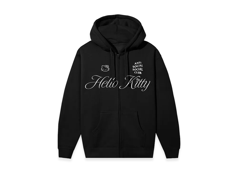 ANTI SOCIAL SOCIAL CLUB x Hello Kitty Ethereal Zip Hoodie "Black"