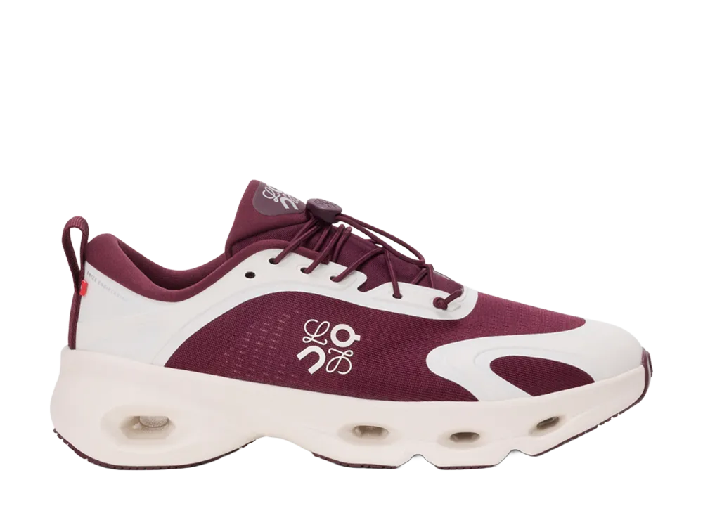 LOEWE × On Women's Cloudsolo "Burgundy/Eggshell"