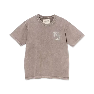 BEAMS FUTURE ARCHIVE Fade Rhine Stone T-shirts "Gray"
