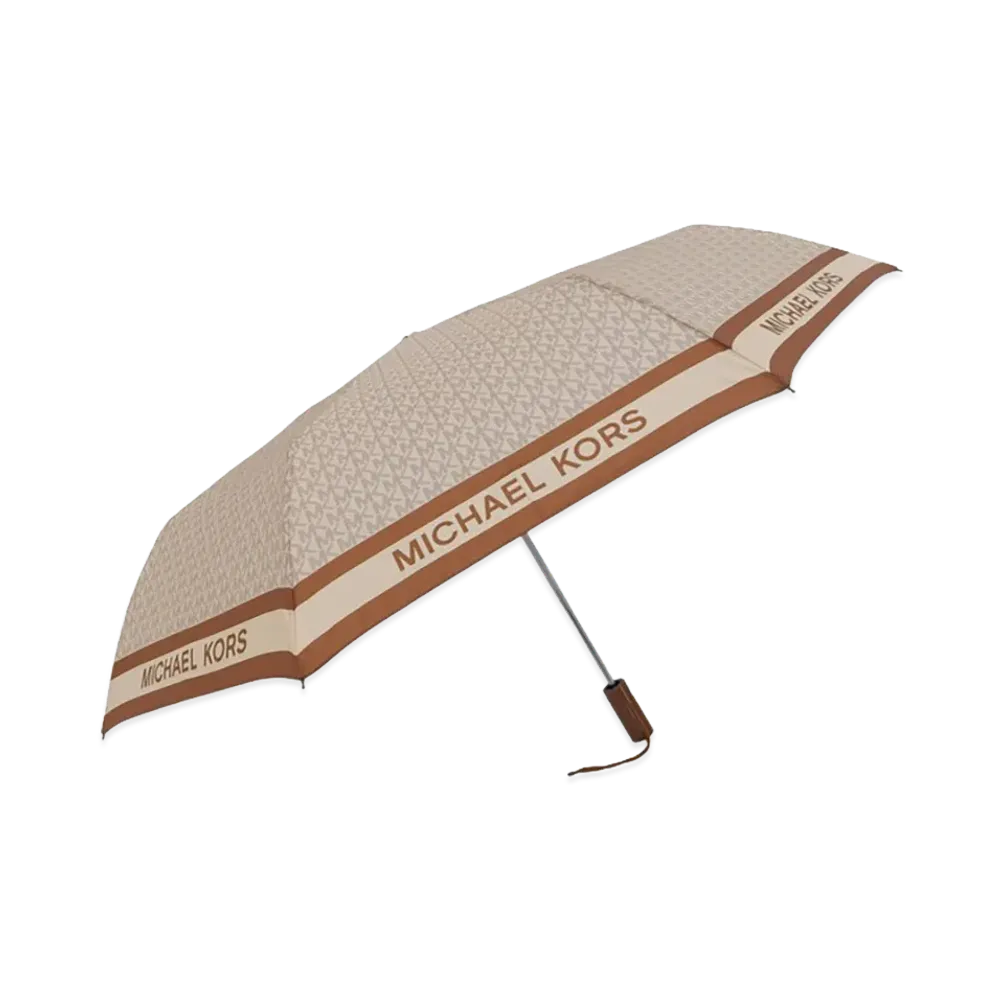 MICHAEL KORS Women's Travel Umbrella "Vanilla"