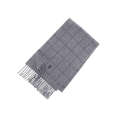 Polo Ralph Lauren Reversible Windowpane Scarf "Classicgrey"