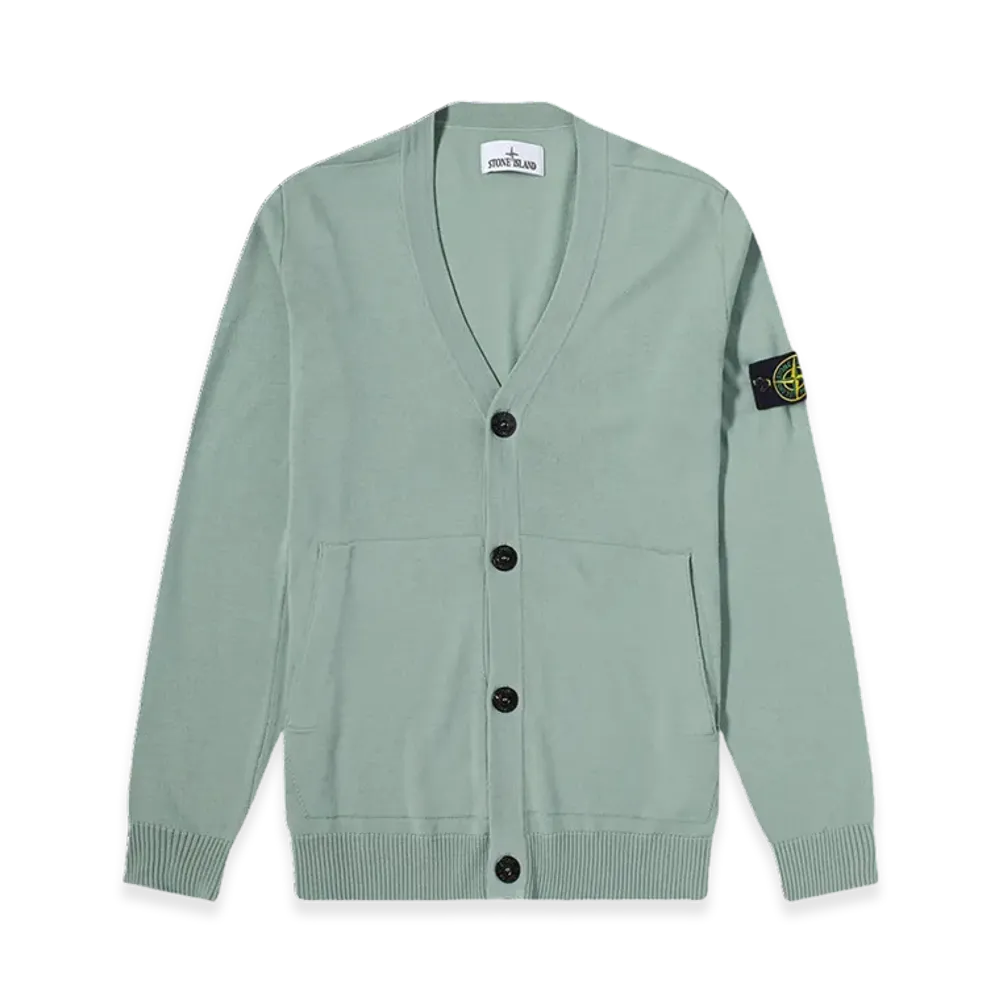 Stone Island 511C4 Light Wool Knit Cardigan - 22FW "Olive"
