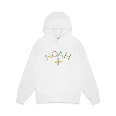 Noah EMBROIDERED CORE LOGO SUMMER HOODIE "White"
