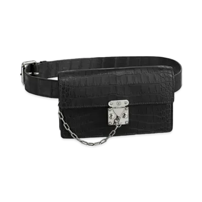 Louis Vuitton S Lock Belt Pouch MM Crocodile Mat