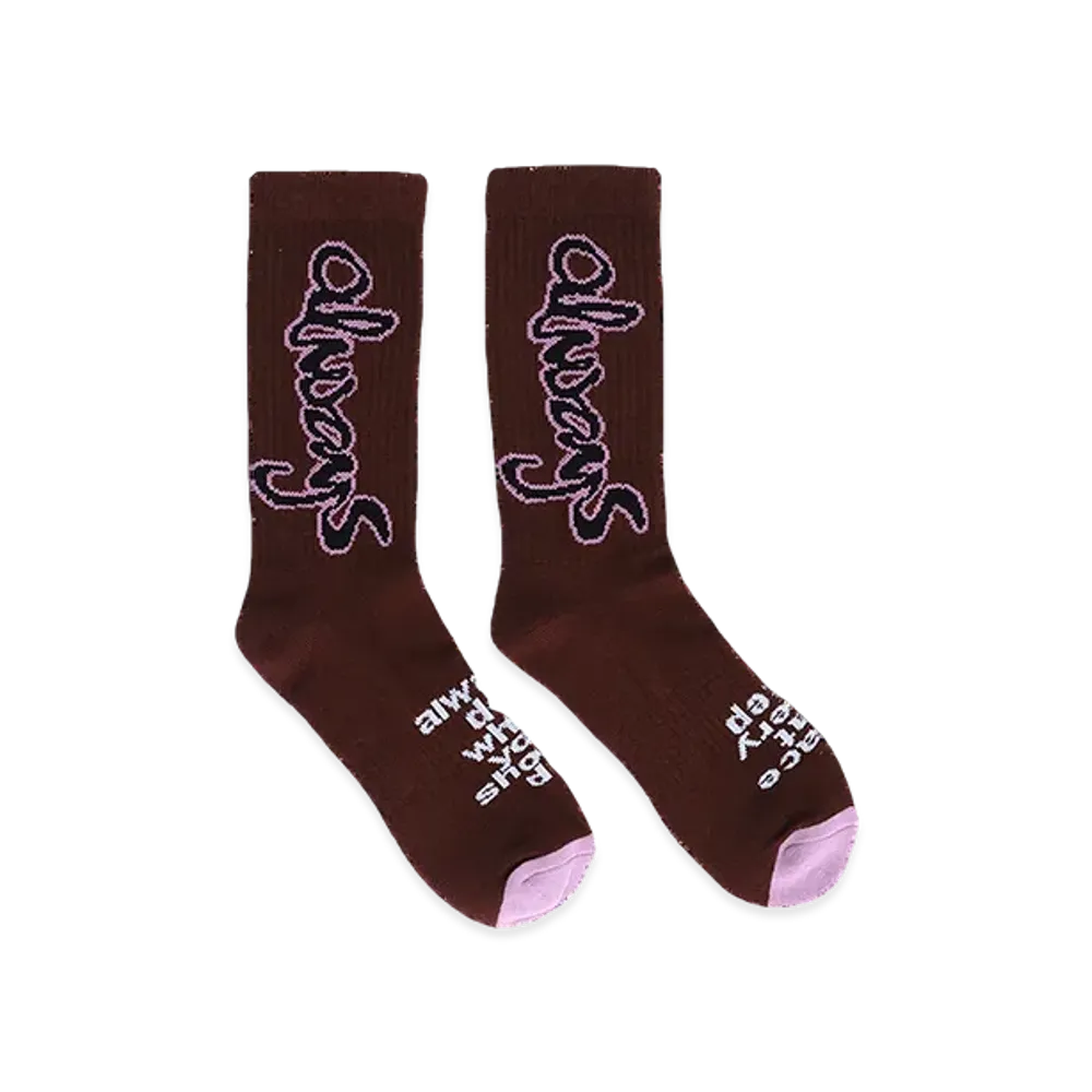 ALWAYTH Snapper Sock "Brown/Pink"
