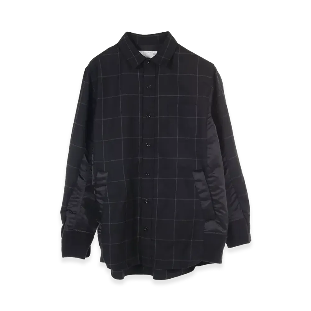 sacai Windowpane Shirt "Black"
