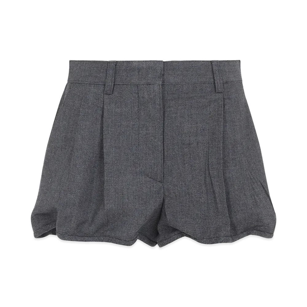 PRADA Women's Shorts In Grisaglia E Satin Anticato "Gray"