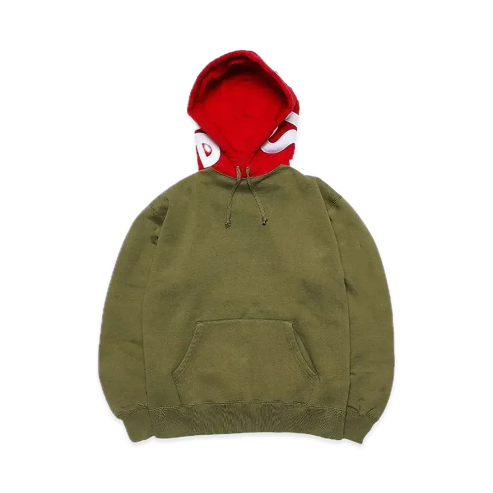 Supreme Contrast Hooded Sweatshirt "Olive"